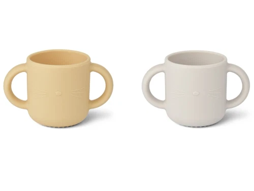 Liewood cat jojoba sea shell mix kop med hank Gene silikone (2-pack)